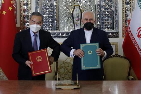 ایران اور چین کے 25 سال تک تذویراتی تعاون کے معاہدے پر دستخط