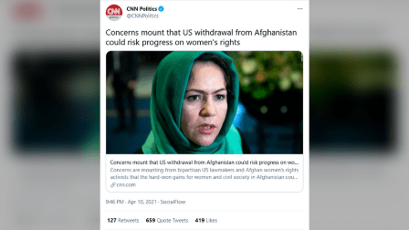 جاگو استعماریت دوبارہ سر اٹھا رہی ہے: سی این این کی افغان جنگ کی طوالت کے لیے شروع مہم پر صارفین کا ردعمل