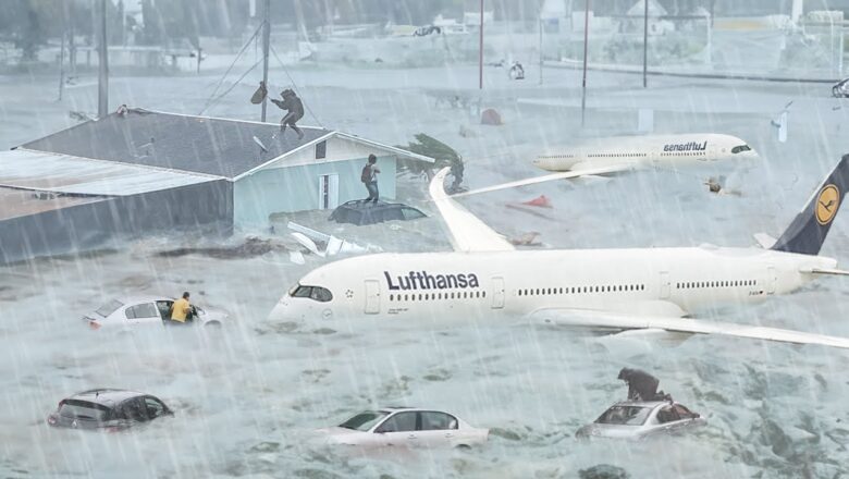 جرمنی: فرینکفرٹ میں شدید بارشوں کے باعث سیلاب، سینکڑوں پروازیں منسوخ، شہری زندگی معطل